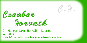 csombor horvath business card