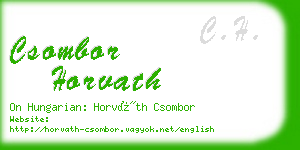 csombor horvath business card
